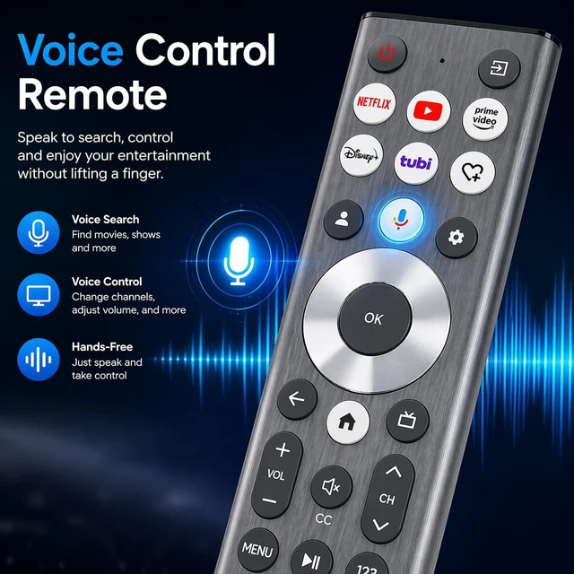 Alt view image 2 of 5 - Voice Remote Control Replacement for Hisense U6 U7 U8 U9 S7N Smart TV 55U8QG 85U8QG 55S7N 65S7N 75S7N 85S7N 75U8QG 65U8QG 100U8K 55U75QG 65U75QG 75U75QG 85U75QG 100U75QG 116U75QG