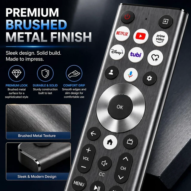 Alt view image 5 of 5 - Voice Remote Control Replacement for Hisense U6 U7 U8 U9 S7N Smart TV 55U8QG 85U8QG 55S7N 65S7N 75S7N 85S7N 75U8QG 65U8QG 100U8K 55U75QG 65U75QG 75U75QG 85U75QG 100U75QG 116U75QG