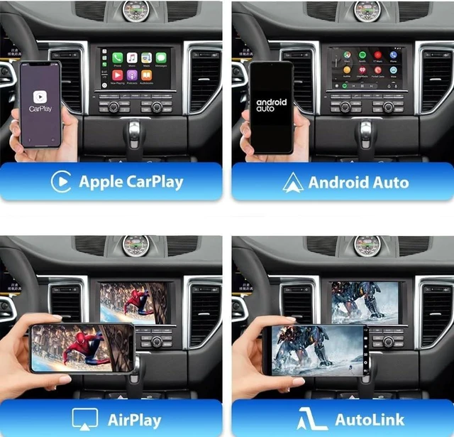 Alt view image 2 of 5 - Wireless Carplay Retrofit Kit Decoder for Porsche Cayenne 2016, for Porsche Macan 2017, for Porsche 911 2016-2018, Android Mirror Link AirPlay CarPlay Camera Function (PCM4.0 Black)