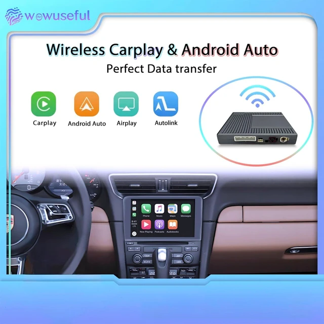 Alt view image 5 of 5 - Wireless Carplay Retrofit Kit Decoder for Porsche Cayenne 2016, for Porsche Macan 2017, for Porsche 911 2016-2018, Android Mirror Link AirPlay CarPlay Camera Function (PCM4.0 Black)