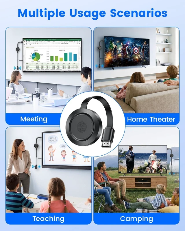 Alt view image 5 of 5 - 2026 Model 4K Wireless Hdmi Display Adapter,Plug & Play to iPhone/Laptop/PC