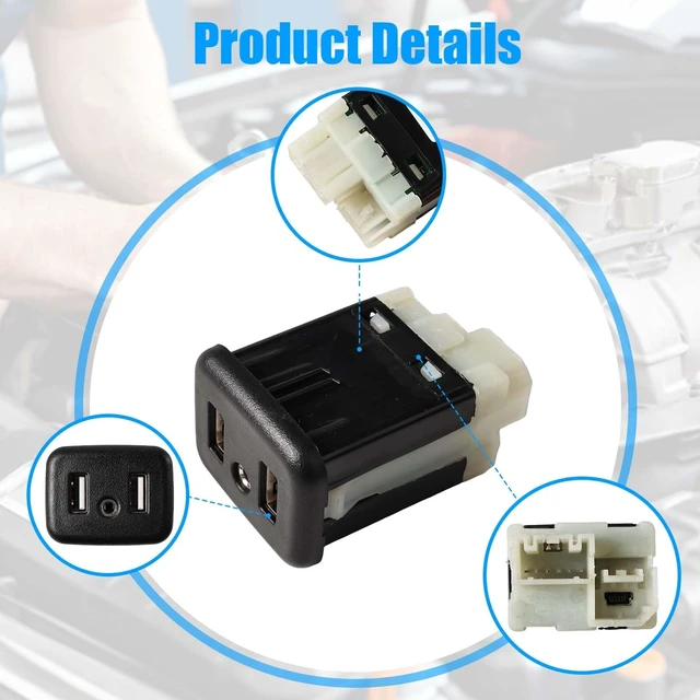 Alt view image 4 of 5 - GSNIZ USB Port Interface AUX Jack 13519224 13509942 13510854 23496501 Dual USB Port Interface Compatible with Cadillac Chevrolet GMC Chevy Buick 2016 2017 2018