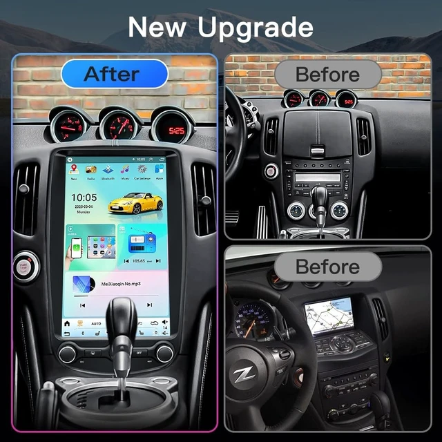 Alt view image 3 of 5 - Upgrade Carplay Screen Radio Stereo for Nissan 370Z 2008-2019 Headunit