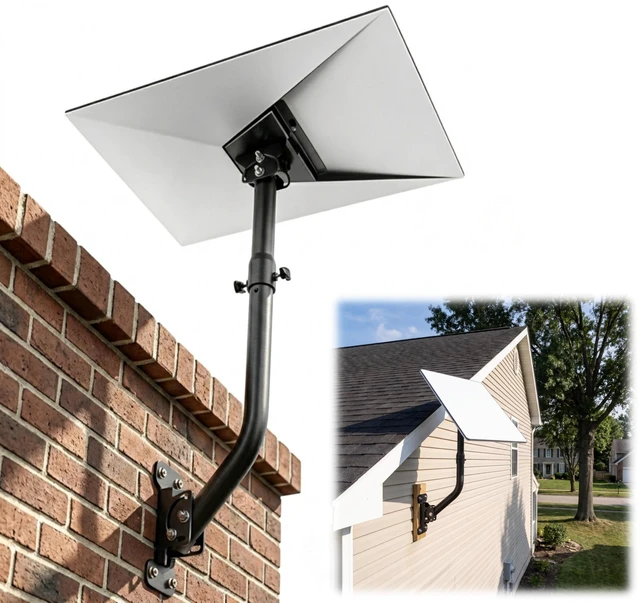 Main image of Starlink Mount,Wall Mount for Starlink Gen 3,Premium Carbon Steel Mount with Pivot Base,Satellite TV Dish Mounts for Starlink,Starlink Standard 4/4X/V3 Dish