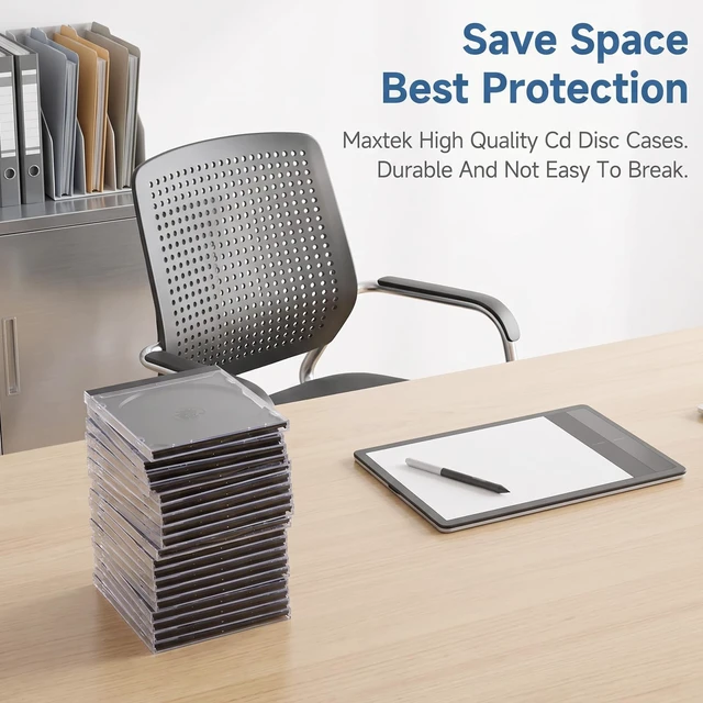 Alt view image 4 of 5 - 25 Pcs CD Jewel Cases, 10.4 mm Standard Single Clear CD Replacement Cases