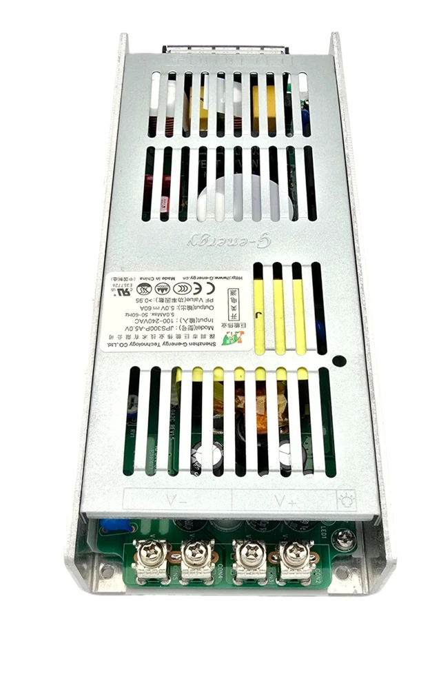 Alt view image 2 of 4 - G-Energy JPS300P-A 5V 60A 300W Power Supply with PFC High-Performance DC PSU for LED Displays, Video Walls, and Electronics JPS300P-A5.0V 100-240Vac Input Voltage