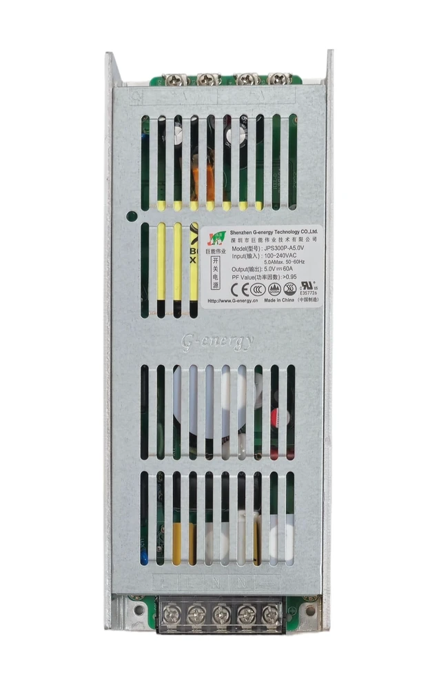 Alt view image 4 of 4 - G-Energy JPS300P-A 5V 60A 300W Power Supply with PFC High-Performance DC PSU for LED Displays, Video Walls, and Electronics JPS300P-A5.0V 100-240Vac Input Voltage