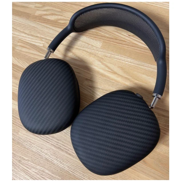 Alt view image 4 of 5 - Real Carbon Fiber Airpods Max Covers (2-Piece) (Matte Black Carbon Fiber)