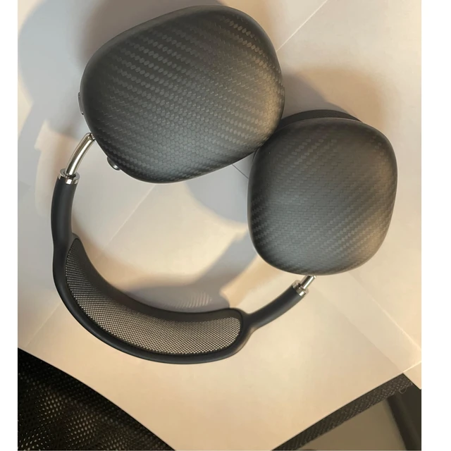 Alt view image 2 of 5 - Real Carbon Fiber Airpods Max Covers (2-Piece) (Matte Black Carbon Fiber)