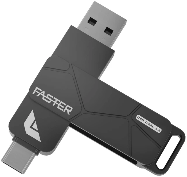 Main image of FASTER FU-10 128GB Dual USB-A & USB-C Flash Drive