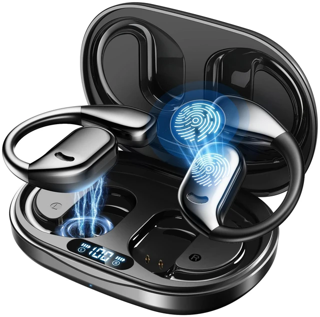 Main image of CHENRUIDA M75 Open Ear Earbuds,Open Ear Headphones True Wireless (Black)