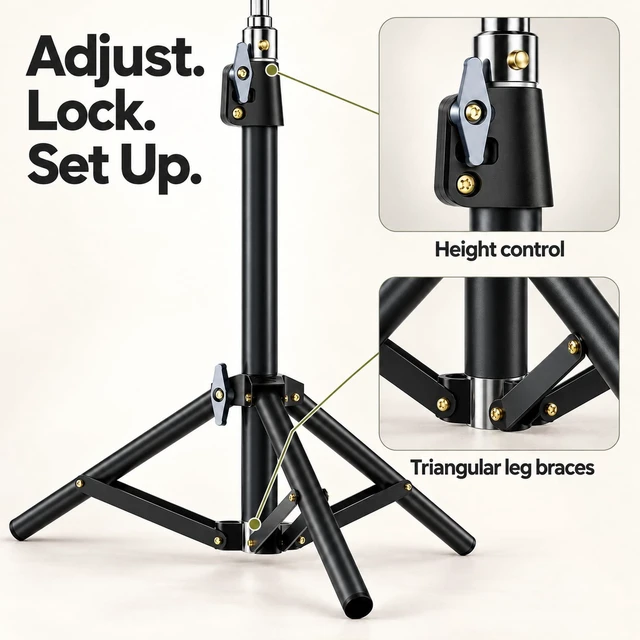 Alt view image 5 of 5 - Starlink mini Tripod Mount Compatible with New and Old Starlink Mini Models Adjustable 16.5-23.6 in Stand with Adapter, 3 Foot Pads, 3 Ground Stakes and Carry Bag for Camping and RV Trips