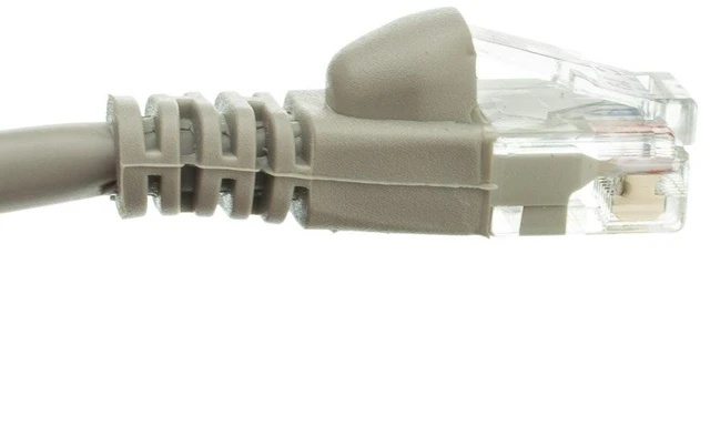 Alt view image 2 of 4 - QualConnect Cat5e Gray Ethernet Patch Cable, Snagless/Molded Boot, 100 ft