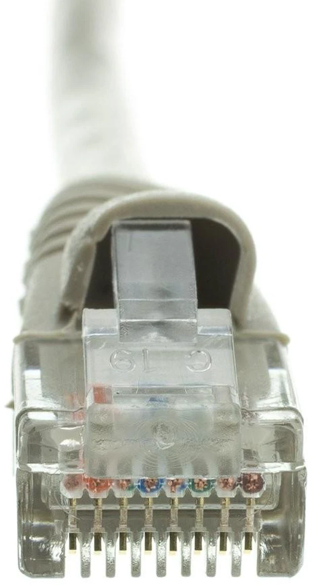 Alt view image 3 of 4 - QualConnect Cat5e Gray Ethernet Patch Cable, Snagless/Molded Boot, 100 ft