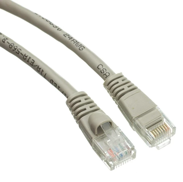 Alt view image 4 of 4 - QualConnect Cat5e Gray Ethernet Patch Cable, Snagless/Molded Boot, 100 ft