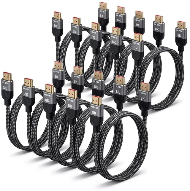 Main image of KovySwm HDMI 2.1 Cable, 6FT, 10-Pack, 48Gbps, 8K@60Hz