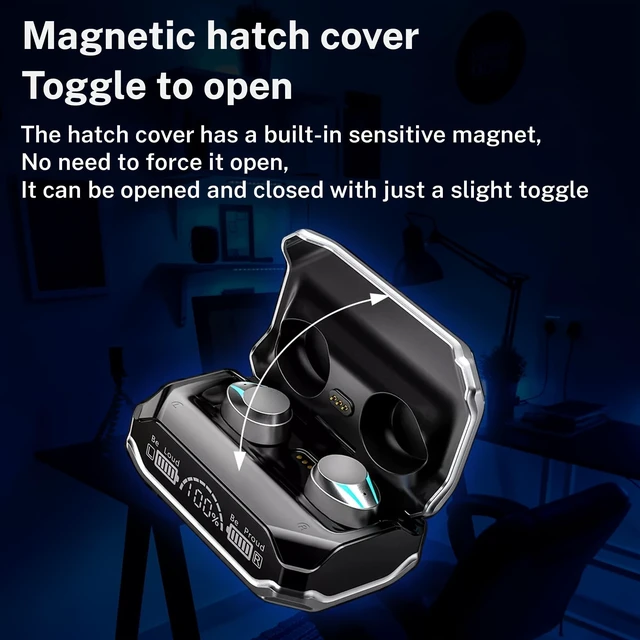 Alt view image 2 of 5 - CGWSHZGD Wireless Earbuds Bluetooth 5.4, 25H Total Playtime with LED Display Case, Deep Bass Stereo, Touch Control, IPX5 Waterproof Earbuds Compatible with iOS and Android