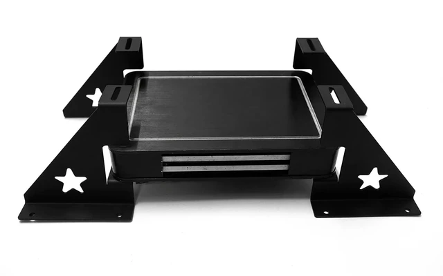Alt view image 3 of 5 - HzCHSyanna 2 Amp Amplifier Rack Audio Rack Systems Stacking Brackets for Sound Equipment,Black