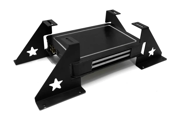 Alt view image 4 of 5 - HzCHSyanna 2 Amp Amplifier Rack Audio Rack Systems Stacking Brackets for Sound Equipment,Black