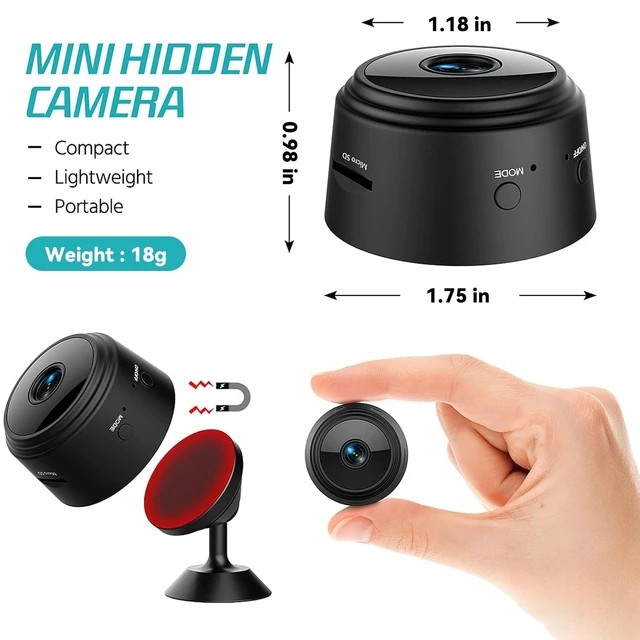 Alt view image 2 of 5 - BYTFUOD Spy Hidden Camera 1080P WiFi Mini Wireless Home Security