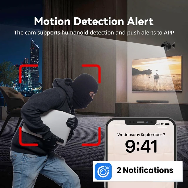 Alt view image 4 of 5 - BYTFUOD Spy Hidden Camera 1080P WiFi Mini Wireless Home Security