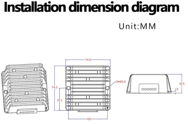 Alt view image 2 of 5 - XT60 24V to 12V Voltage Converter 30A 360W Regulator Step Down to 12VDC Waterproof DC Convert Reducer Power Supply Transformer Module for Golf Cart Scooters Trucks