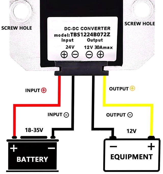 Alt view image 5 of 5 - XT60 24V to 12V Voltage Converter 30A 360W Regulator Step Down to 12VDC Waterproof DC Convert Reducer Power Supply Transformer Module for Golf Cart Scooters Trucks
