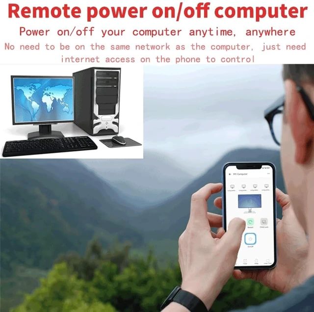 Alt view image 4 of 5 - MHCOZY Smart External PC Power Button, WiFi Wireless Remote Switch, PCIe Card for Computer Motherboard, On/Off/Reset, Compatible with Alexa