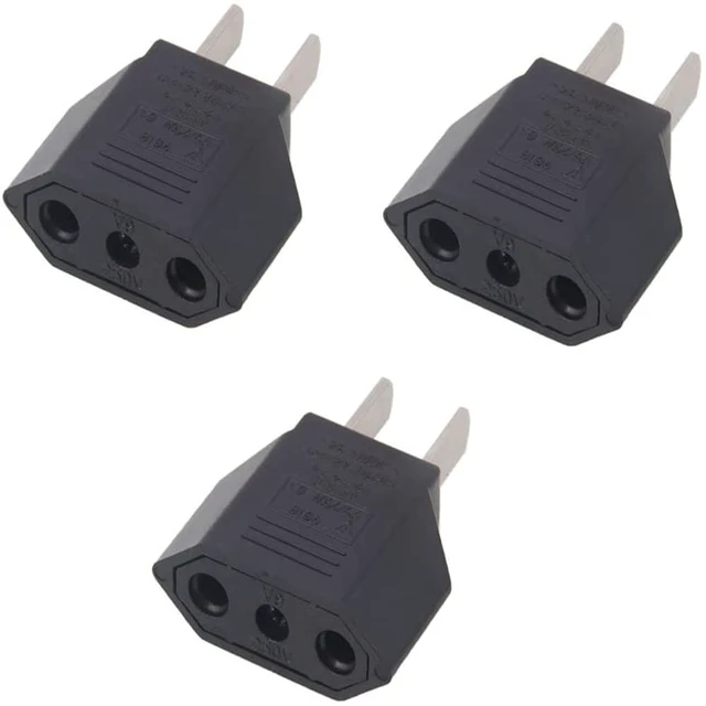 Alt view image 3 of 5 - (100 Pack) ALINNA EU Europe to US USA America Travel Plug Adapter AC Outlet Power Converter