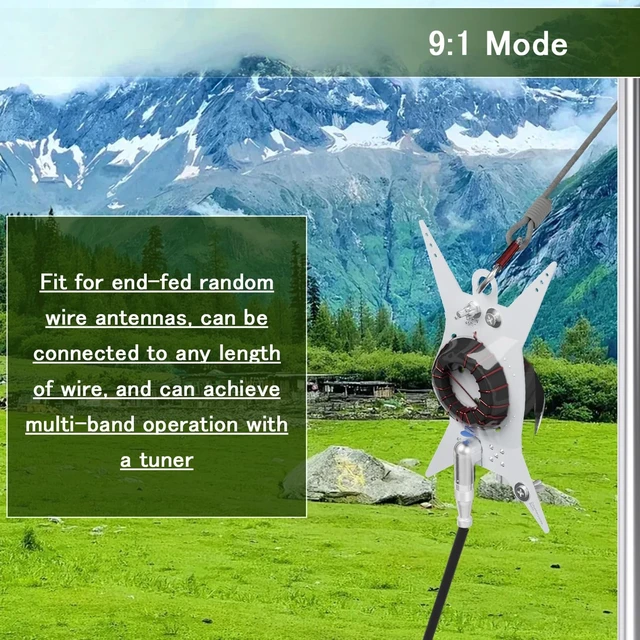 Alt view image 3 of 5 - End Fed Half Wave Antenna for Ham Radio, 49:1 & 9:1