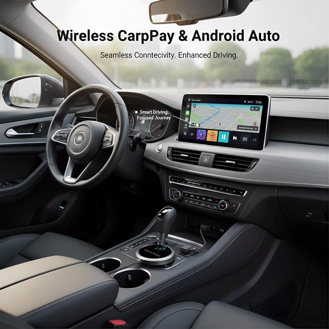 Alt view image 5 of 5 - GPY 2-in-1 Wireless CarPlay Adapter 2026 for Apple & Android Auto Adapter