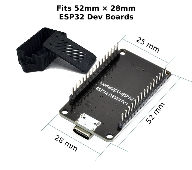 Alt view image 5 of 5 - Premium ESP32 Computer Case, 2-Pack, Inject Molded, Passthrough (Black)
