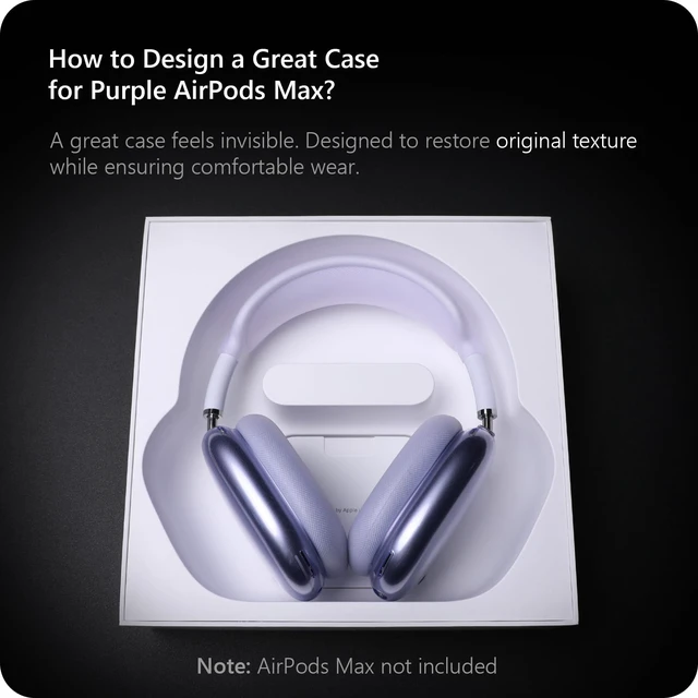 Alt view image 2 of 5 - WOMIMT Silicone Case Cover for AirPods Max Headphone (for Purple)