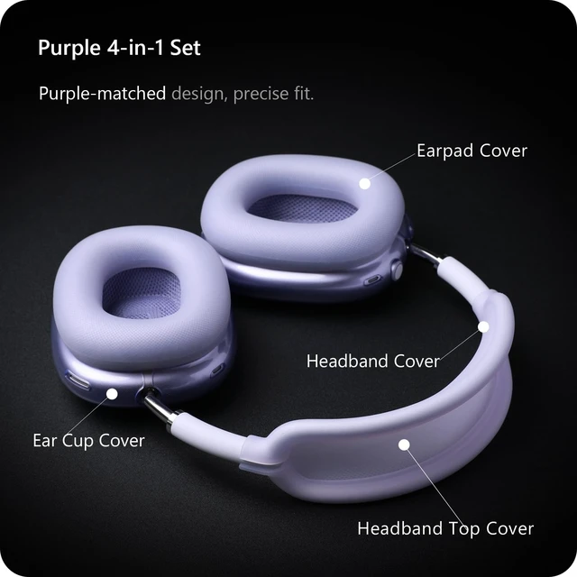 Alt view image 5 of 5 - WOMIMT Silicone Case Cover for AirPods Max Headphone (for Purple)