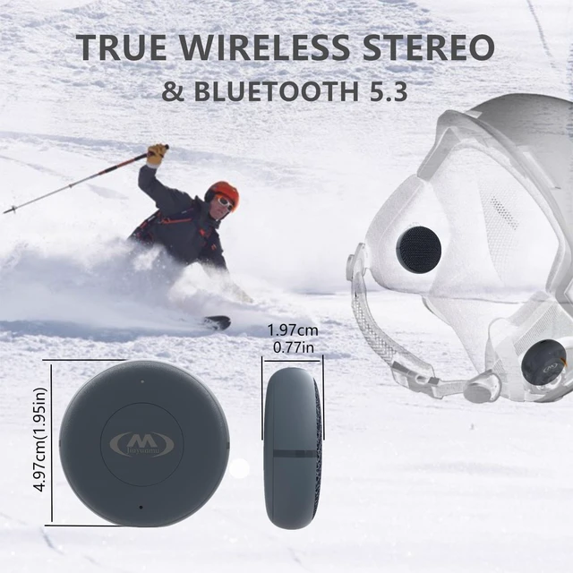 Alt view image 2 of 5 - M Jiuyunmu Outdoor Sports Ski Helmets Headphones/Bicycle Helmets Headset- Chips 5.3 - True Wireless Bluetooth Helmet Speakers for Skiing, Snowboarding Mountain Biking