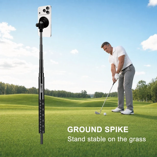 Alt view image 2 of 5 - Golf Tripod & Monopod, Magnetic Mount and Adjustable Stick for Golf Swing