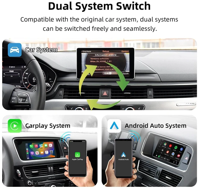 Alt view image 2 of 5 - Wireless Carplay Adapter for Audi 2008-16 A4/A5 2010-18 Q5 MMI 3G Android