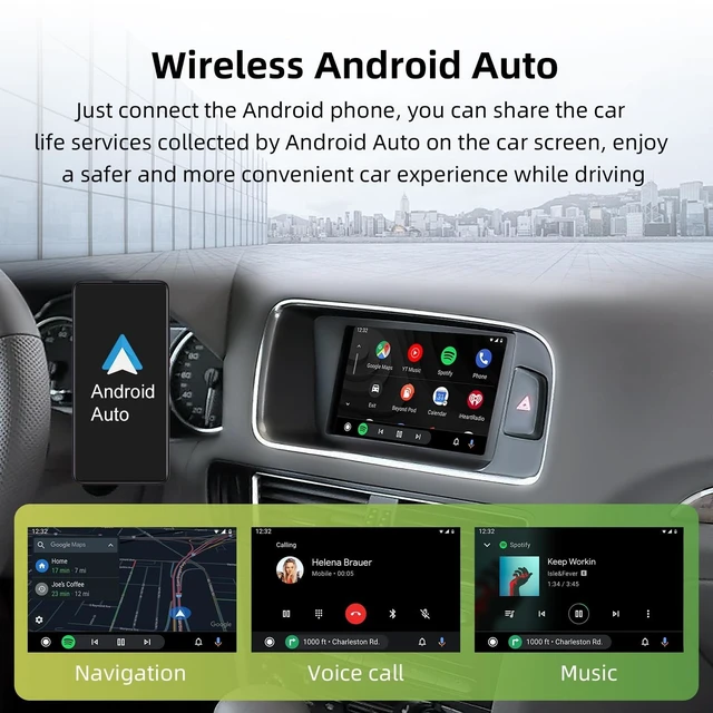 Alt view image 4 of 5 - Wireless Carplay Adapter for Audi 2008-16 A4/A5 2010-18 Q5 MMI 3G Android