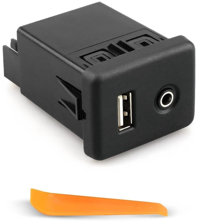 Main image of Jet Black Audio Player and USB Receptacle Interface Module Fit for Chevrolet Cruze GMC Cadillac Buick Model Replace 84333024 with Installation Tools Without Cover