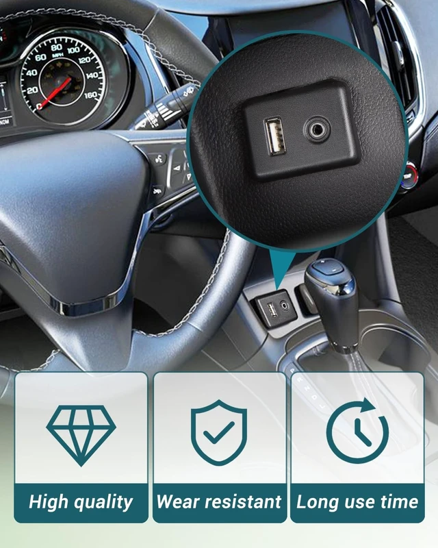 Alt view image 5 of 5 - Jet Black Audio Player and USB Receptacle Interface Module Fit for Chevrolet Cruze GMC Cadillac Buick Model Replace 84333024 with Installation Tools Without Cover