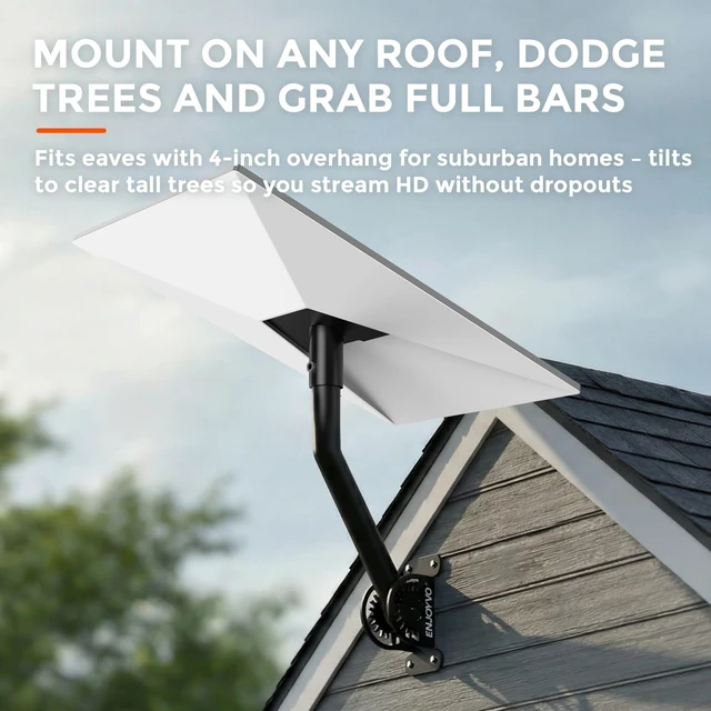 Alt view image 3 of 5 - ENJOYVO Adjustable Starlink Mount for Standard 4, 4X, Gen 3 and V3 Dish