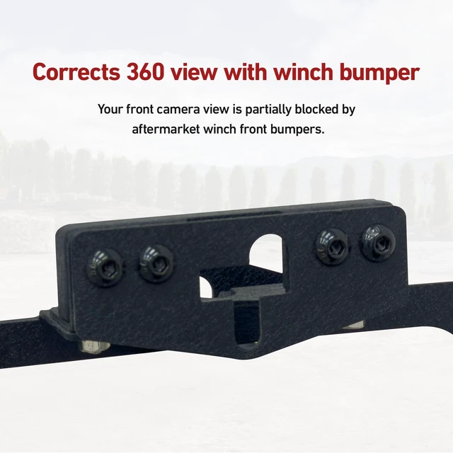 Alt view image 4 of 5 - TIOYAR Front Camera Relocation Bracket Compatible with 2021 2022 2023 2024 2025 Ford Bronco ^^ Corrects 360 View with Winch Bumper ^^ Adjustable for Different Setups