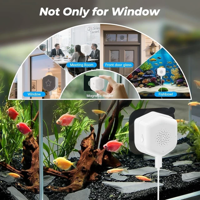 Alt view image 5 of 5 - HEDNIC 2K Window Security Camera, 2.4GHz & 5GHz WiFi Indoor Window Cameras for Home Security with Color Night Vision, AI Event Detection with Smart Search, No Drill Window Camera for Apartment (2Pcs)