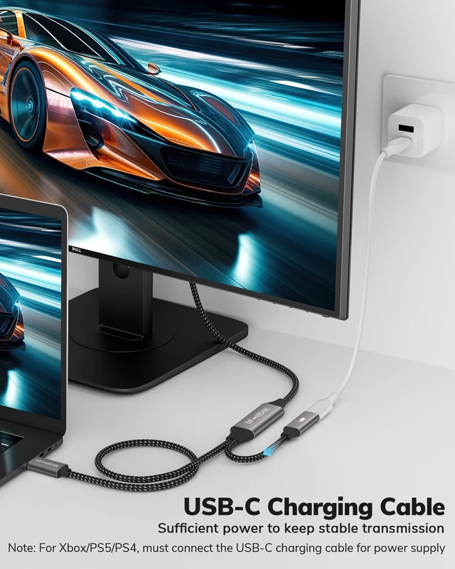 Alt view image 4 of 5 - 4K HDMI to DisplayPort 6.6Ft, Bidirectional DisplayPort to HDMI Cable