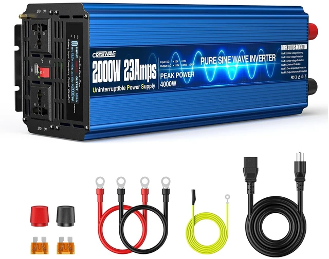 Main image of 2000W Sump Pump Battery Backup System, UPS Inverter with LCD Screen
