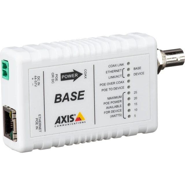 Alt view image 4 of 5 - Axis Communications AXIS T8641 PoE+ Coaxial Converter Adapter Base 5028-411