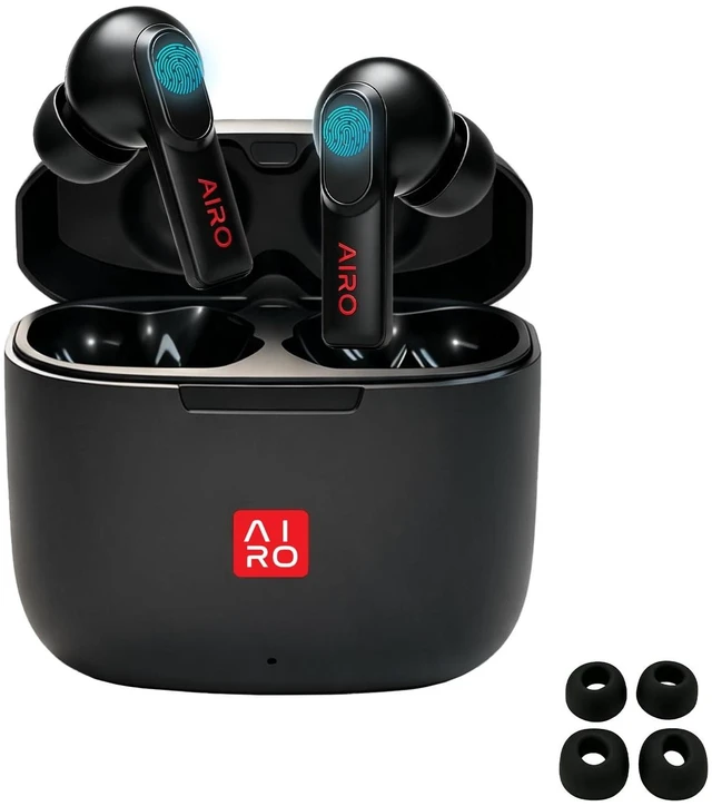 Main image of AIRO Duo Pro Active Noise Cancelling Wireless Earbuds, Hi-Res Audio Music Mode, Adaptive ANC/Transparency/Music Mode, Bluetooth 6.0 Ear Buds, ENC Clear Calls, IPX4