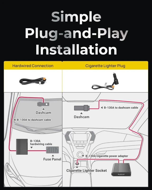 Alt view image 5 of 5 - Blackvue Dash Cam Battery Pack B-130A,12V/24V Battery for Parking Mode