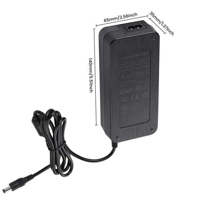 Alt view image 2 of 3 - 48V/5A GaN Power Adapter, High Efficiency AC DC Power Supply for Class D Audio Amplifier, Speakers, LED Lights and Electronic Devices