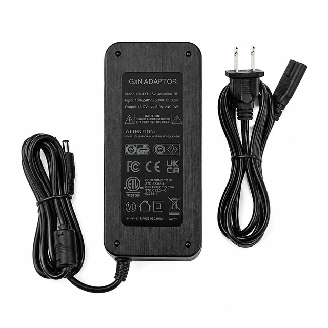 Main image of 48V/5A GaN Power Adapter, High Efficiency AC DC Power Supply for Class D Audio Amplifier, Speakers, LED Lights and Electronic Devices